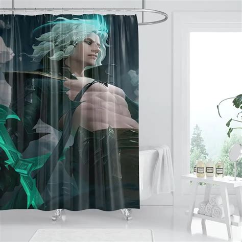 anime bath scene|1Pc Cool Anime & Gaming Character Shower Curtain .